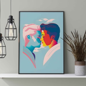 Transgender Art Print Queer Art Print Transgender Pride Gift For Trans Art Queer Love Home Decor Queer Couple Wall Art LGBTQ Pride Gift
