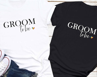 LGBTQ Groom To Be Shirt For Gay Engagement Gift For Gay Wedding T-Shirt Two Groom T Shirt LGBTQ Pride Groom Shirt Gay Bachelor Party Shirt