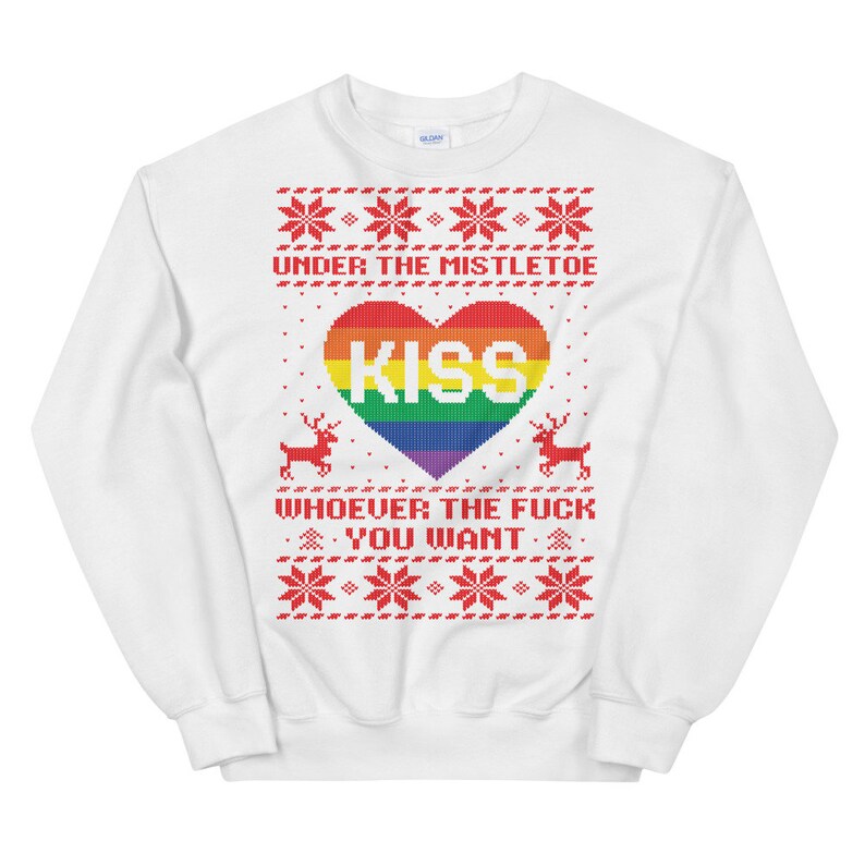 rainbow christmas sweater