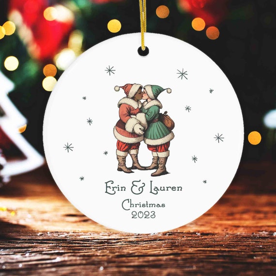 Lesbian couple christmas ornament Outlet