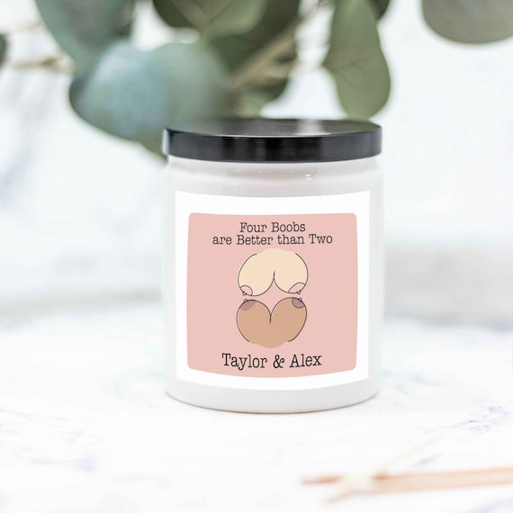 Four Boobs Are Better Than Two Lesbian Couple Girlfriend Custom Names  Candle, Lesbian Bachelorette Decor, Sexy LGBTQ Wife Anniversary Gift -   Canada