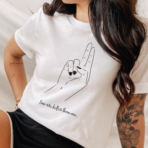 Funny Lesbian Pride Shirt, Lesbian Naughty Gift, LGBTQ Lesbian Fingers Shirt, Lesbian Couple Sexy Gift, Two Are Better Than One Gay Shirt