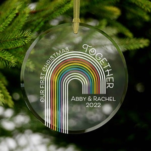 LGBTQ 1st Christmas Together Queer Couple Ornament For Lesbian Xmas Ornament Gay Xmas Ornament For Lesbian Girlfriend Gift For Gay Boyfriend