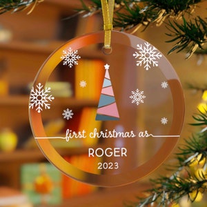 Transgender Christmas Ornament For Transgender Name Change Xmas Gift For Trans Flag Ornament Trans FTM MTF Xmas Gift Trans Pride Ornament