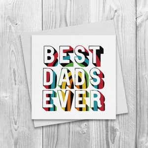 Beste Väter aller Zeiten Regenbogen-Pride-Vatertagskarte, zwei Väter Vatertagsgeschenk, LGBTQ-Familie, Gay-Väter-Babyparty, zwei Väter-Stolz-Regenbogen-Karte
