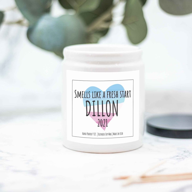 Smells Like Fresh Start Transgender Pride Name Change Heart Etsy