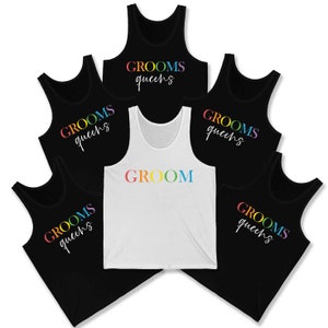 Gay Groom & Groom Queens Tank Top Gay Bachelor Party Tank Top Gay Wedding Party Shirt For Gay Groom Tank Top LGBT Wedding Gift For Two Groom