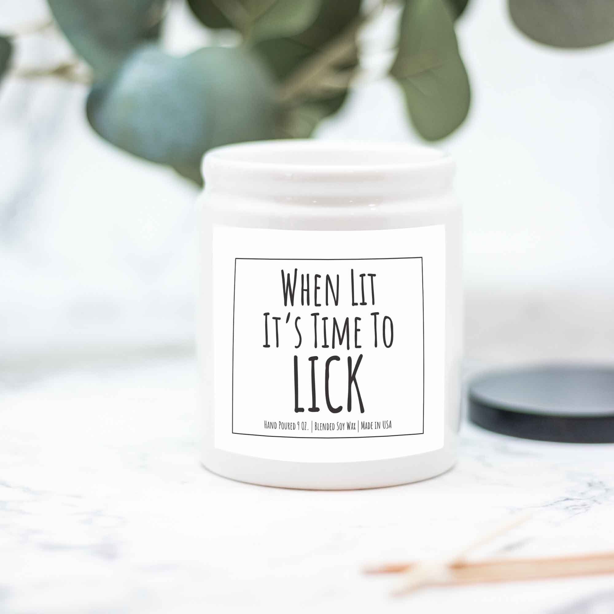 Quand Allume Il Est Temps De Lecher Sexy Lesbienne Bougie Etsy France