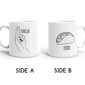 Finger Food lustige lesbische freche Kaffeetasse, lesbische Freundin Geschenk, lesbische Frau Becher, lesbische freche Taco Becher, LGBTQ Pride Taco Witz Becher