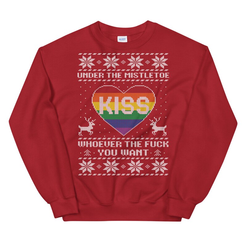 rainbow christmas sweater