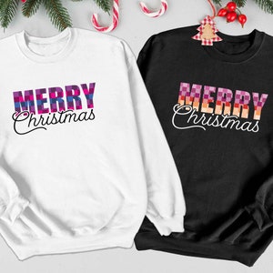 LGBTQ Flags Merry Christmas Sweatshirt, Lesbian Gay Bisexual Transgender Nonbinary Pansexual Christmas Sweater, LGBT Pride Christmas Apparel