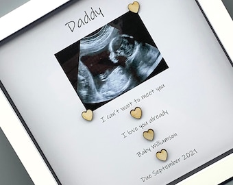 Personalised Baby Scan Frame: Expectant Dad Gift, First Father's Day