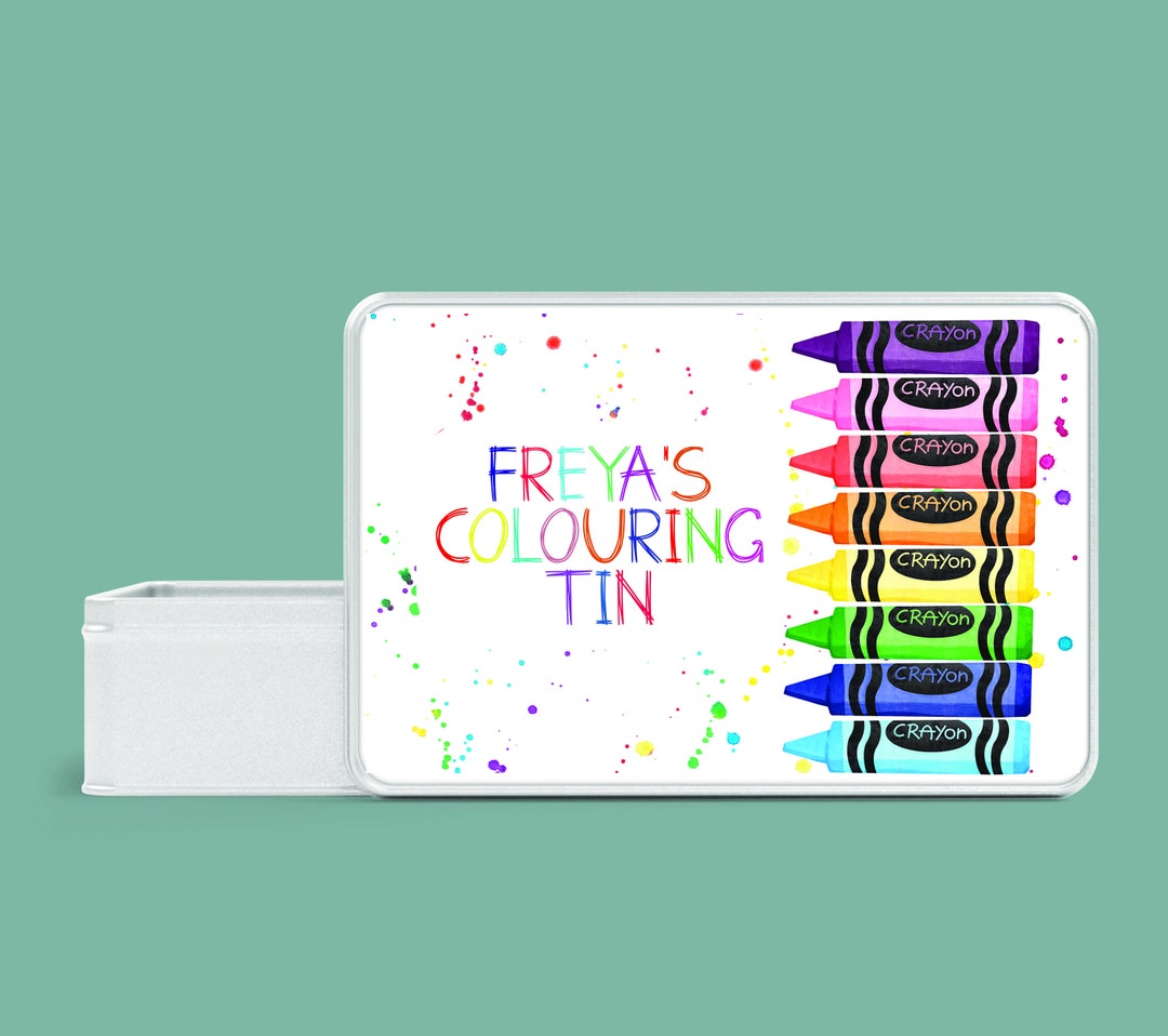 Kin Tin Colouring Personalized Colouring Pencil Tin: Kids Art Storage, Birthday Gift - Etsy