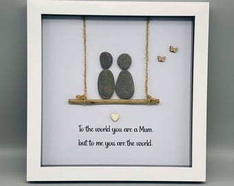 Mum Pebble Art Picture Frame: Mother's Day Keepsake Gift