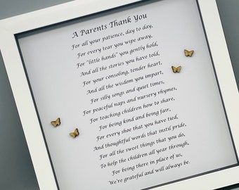 Nursery Teacher Thank You Gift: Framed Poem, Keepsake Present