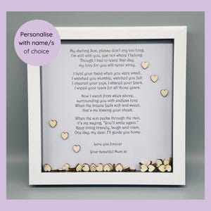 Loss of Mum poem sympathy berevement gift, Personalised poem funeral gift