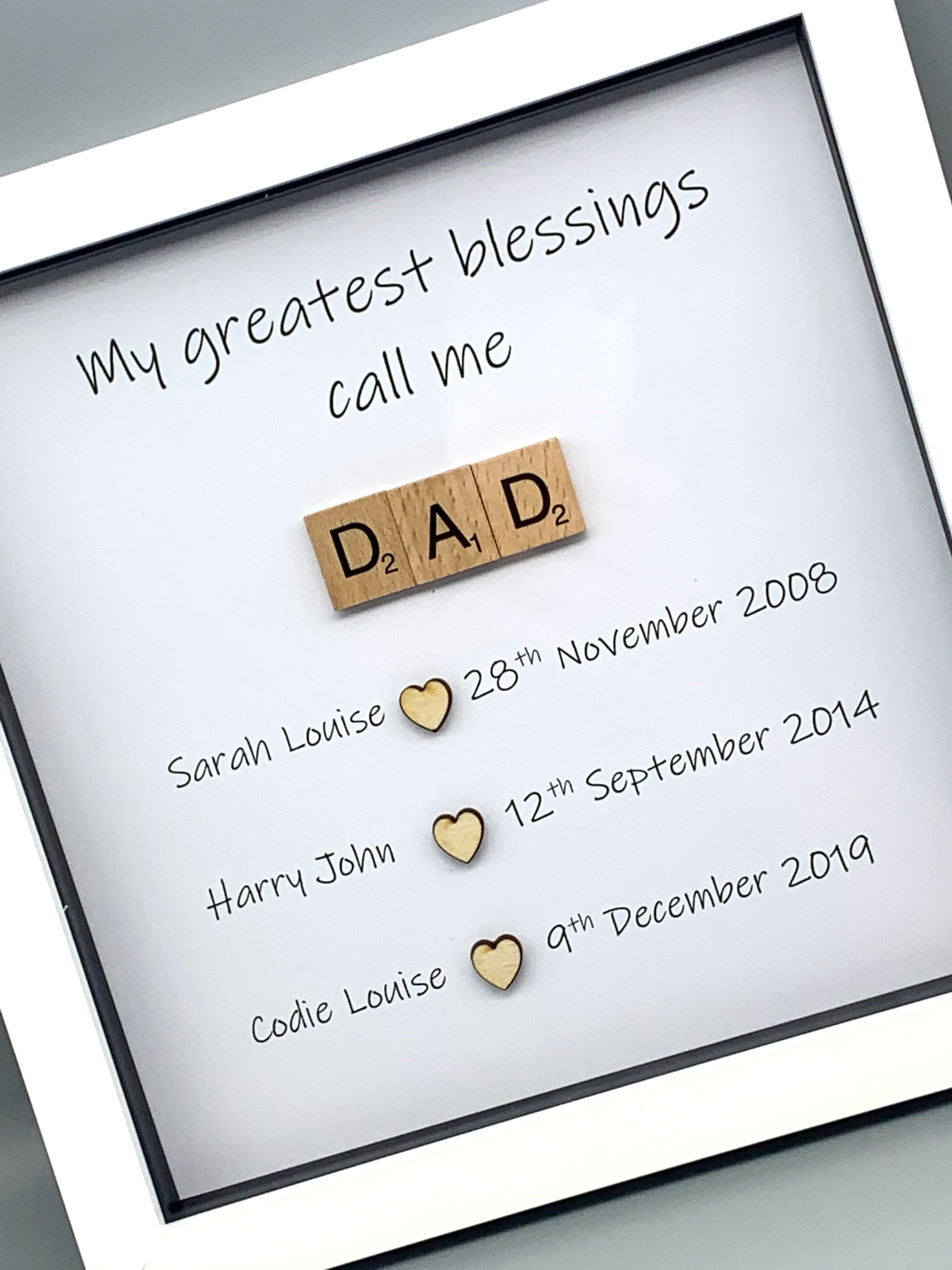 Personalised frame for Dad Unique Gift For Daddy My Greatest Etsy