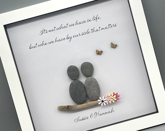 Pebble Art Best Friend Gift, Personalized Wall Decor