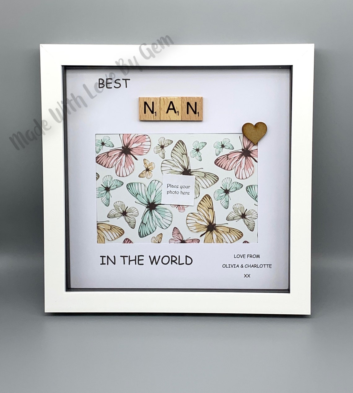 Personalised best Nan in the world gift frame picture frame Etsy