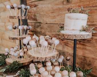 Wood Cake Pop Tower