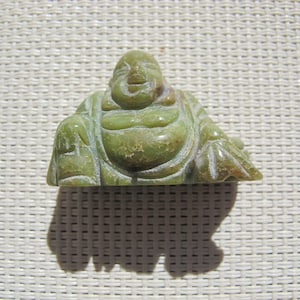 Carving Happy Buddha Yellow Jade Pendant J101
