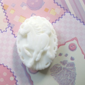 Carving Horse Imitation Ivory Pendant J45