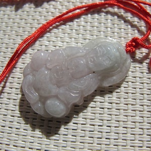 Carving Kwan Yin Jadeite Pendant J105