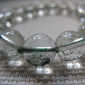 11-12mm Green Phatom Quartz Elastic Bracelet A26