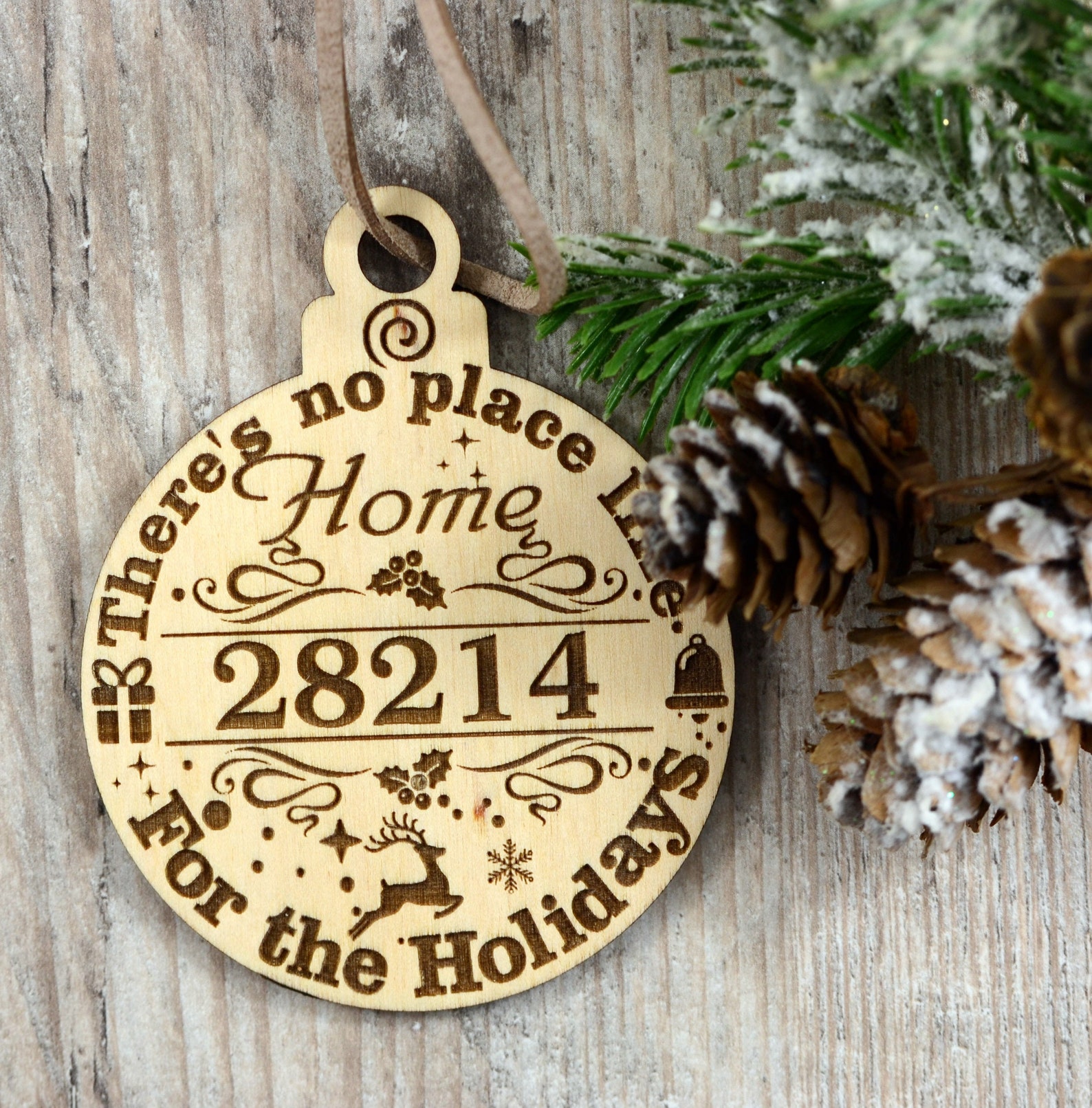 Personalized Zip code ornament There's No Place Like Home Etsy