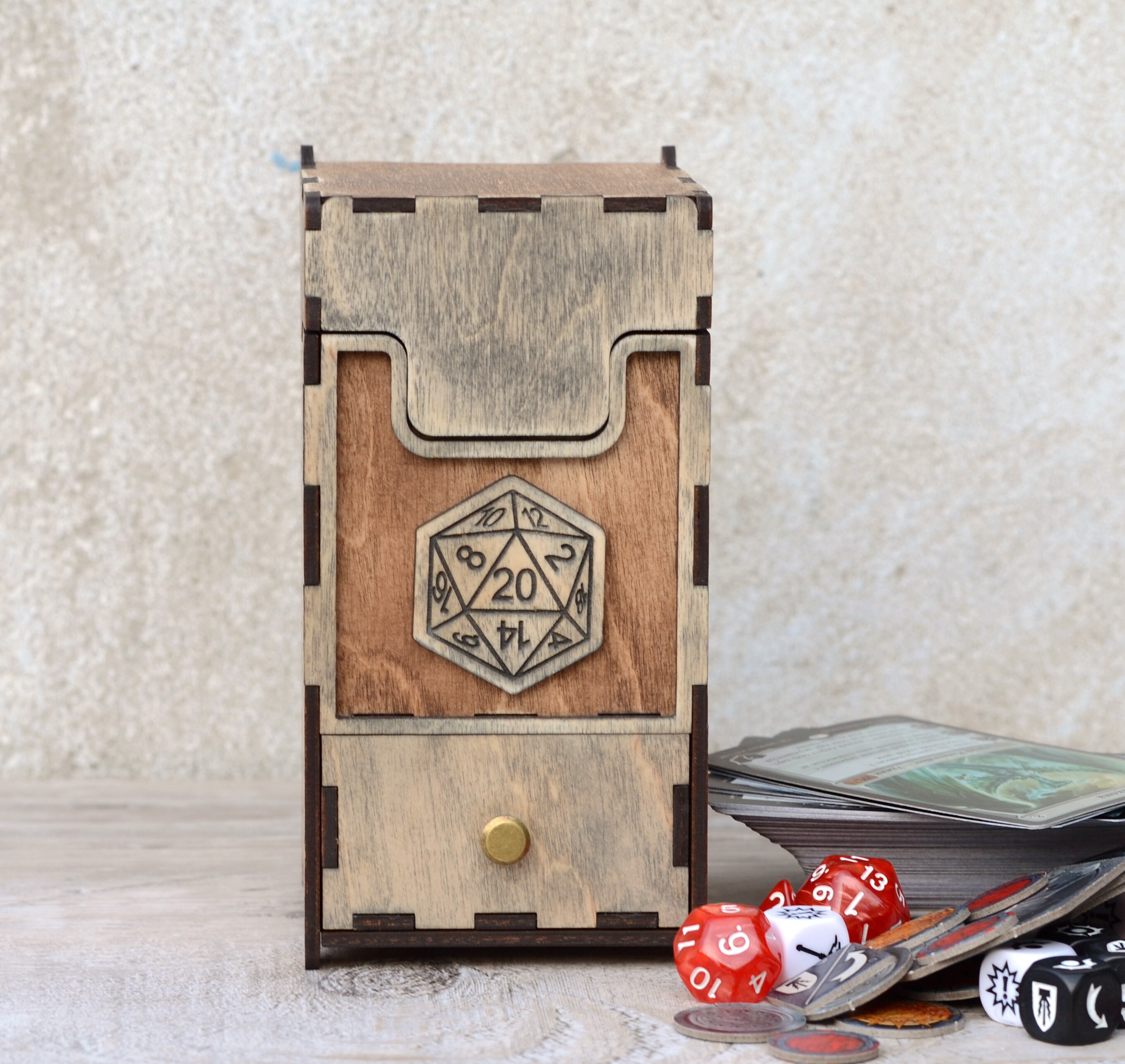 Holz TCG Deck Box Handgemachte Holz TCG Aufbewahrungsbox | Etsy