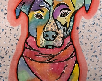 Custom Watercolor Pet Portraits (Hand Painted)