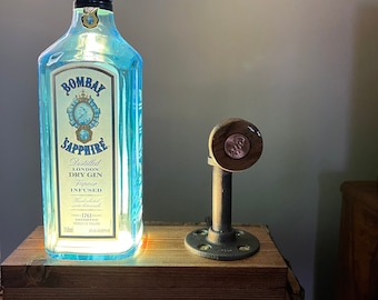 Bombay Sapphire Industrial pipe lamp