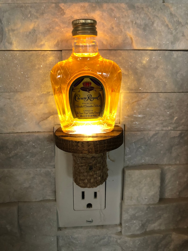 Crown Royal mini liquor bottle night light LED | Etsy