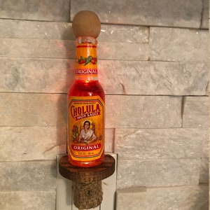 Cholula Hot Sauce 2 oz bottle night light LED