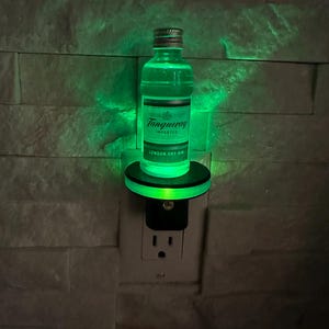 Mini 50 ml Tanqueray Gin Liquor bottle night light LED image 2