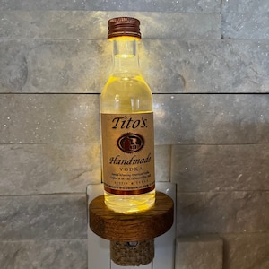 Tito&#39;s mini vodka bottle night light LED