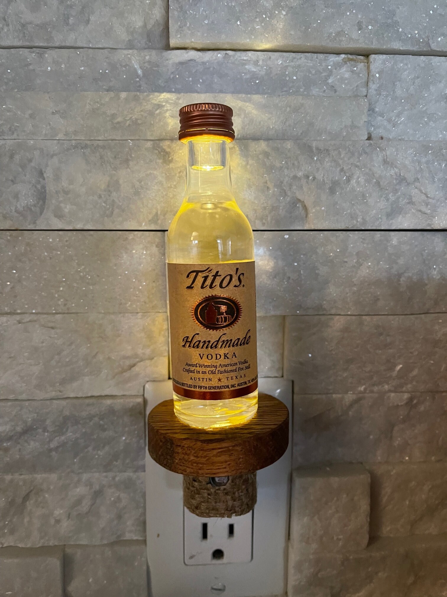 Titos Mini Vodka Bottle Night Light