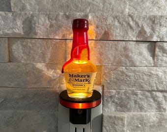 Maker's Mark mini liquor bottle night light LED