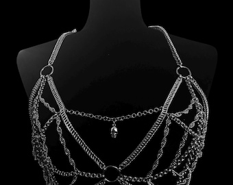 Chainmail Spiderweb Bikini Top Body Chain