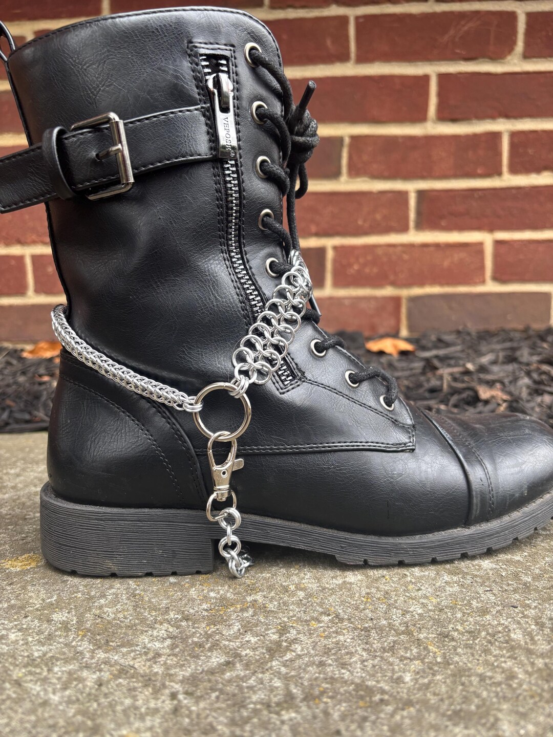 Chainmail Boot Strap: Anodized Aluminum, Half Persian Weave - Etsy