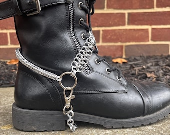 Chainmail Boot Strap: Anodized Aluminum, Half Persian Weave