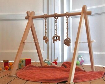 Arche D'éveil Portique D'activité En Bois Montessori Pour Bébé