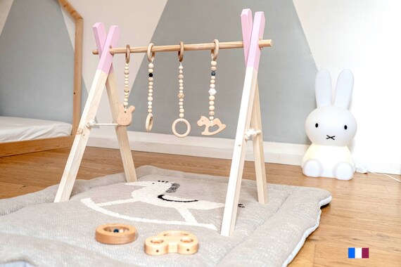 Arche Eveil Bois Et Rose France Fait Main Montessori Etsy