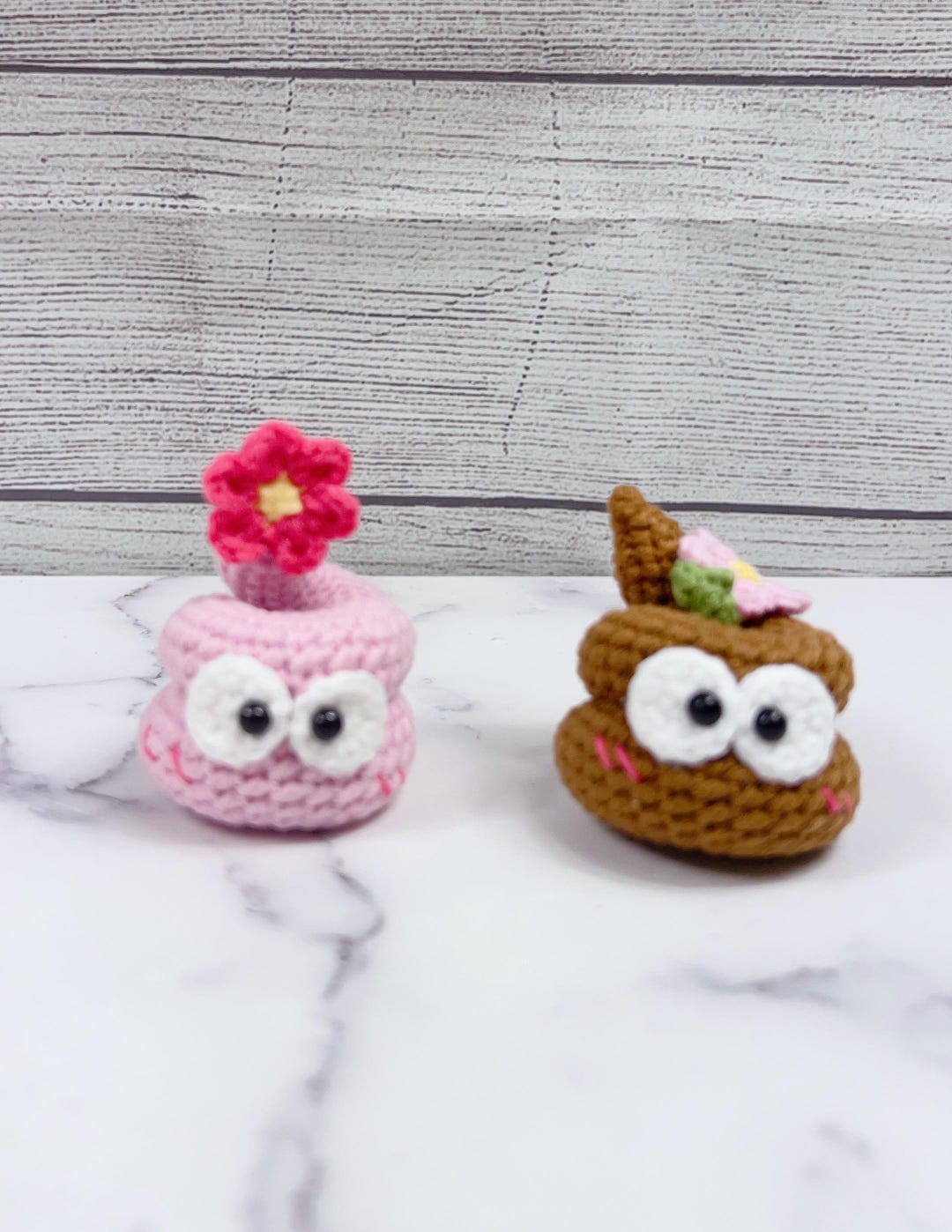 Mini Poop Crochet Crochet Cute Poop With Flower With / Without Keychain - Etsy