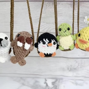 Crochet Swinging Animals Car Hanging