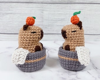 Crochet Capybara in Bathtub