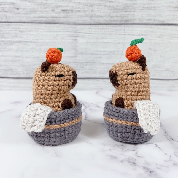 Crochet Capybara in Bathtub