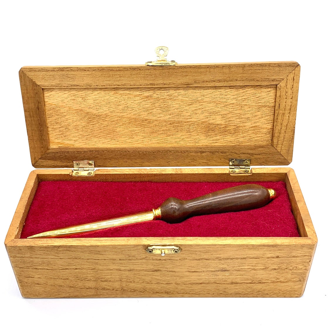 Letter Opener in Carved Wood Box Etsy UK
