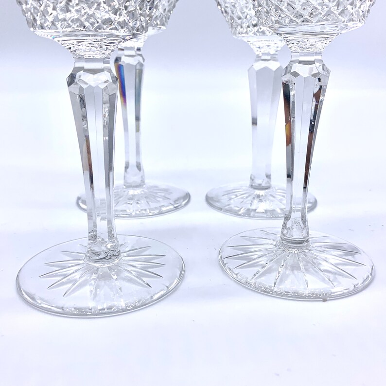 Galway Crystal Royal Irish Claret Wine Glasses Set of 4 Etsy