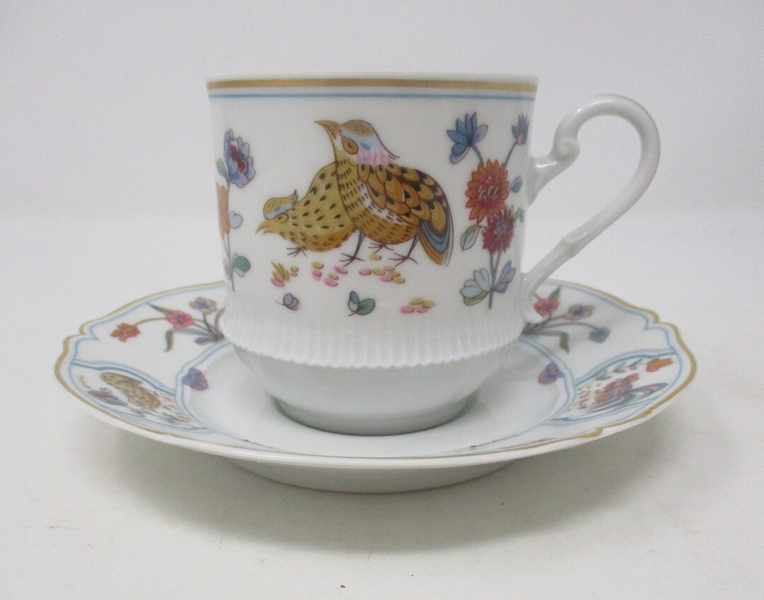Haviland Limoges Golden Quail Cup and Saucer Etsy